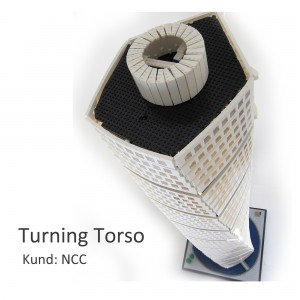 Turning Torso i Exteriörmodell av LEGO Turning Torso i Exteriörmodell av LEGO