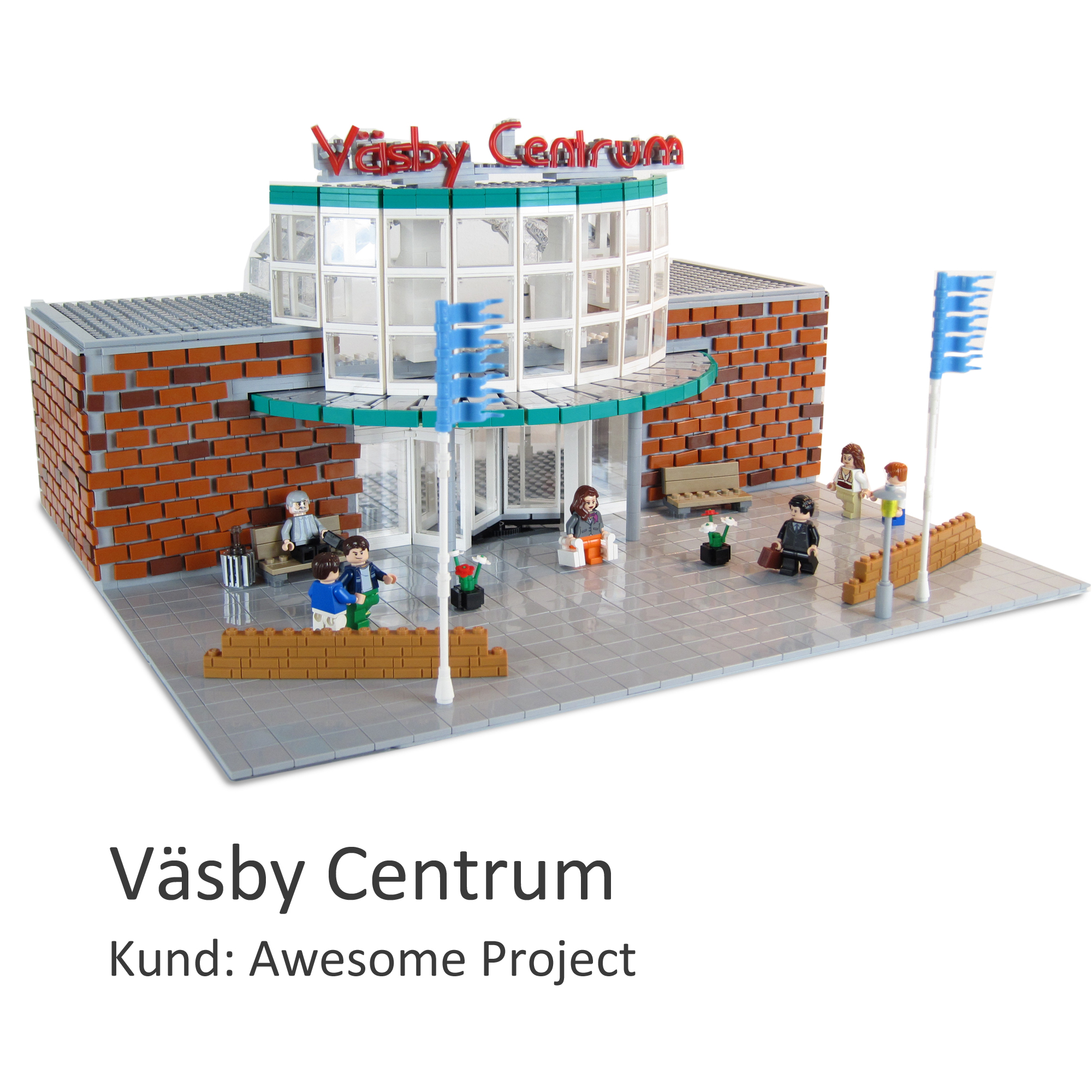 Övesiktsmodellen Väsby Centrum av LEGO Övesiktsmodellen Väsby Centrum av LEGO