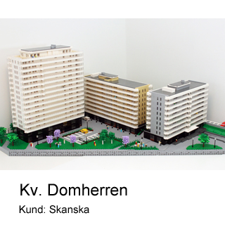 Arkitekturmodell av Kv. Domherren i LEGO Arkitekturmodell av Kv. Domherren i LEGO