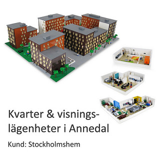 Översiktsmodell exterioren - interioren lego Översiktsmodell över exteriören och interiören av LEGO